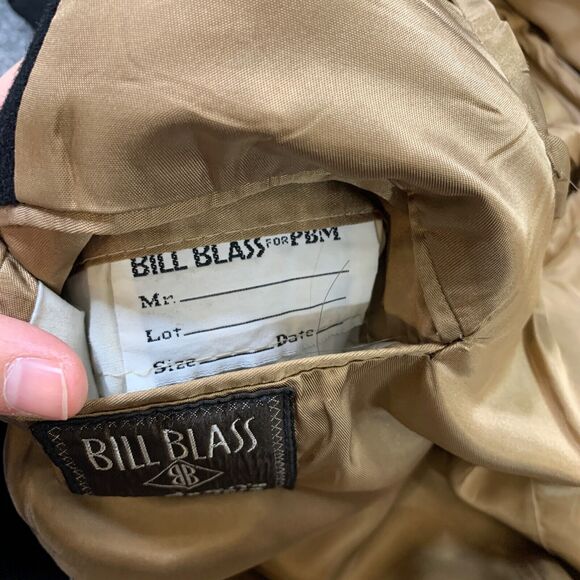Vintage Bill Blass Blazer Mens 40 Black Cashmere Notch Lapel 2 Button Made USA - Picture 12 of 16
